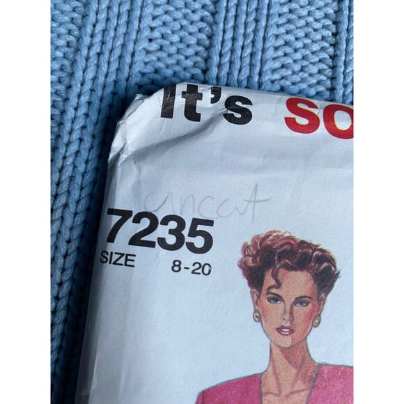 Simplicity 7235 pattern blazer pencil skirt culottes split skirt size 8-20 - Picture 2 of 5